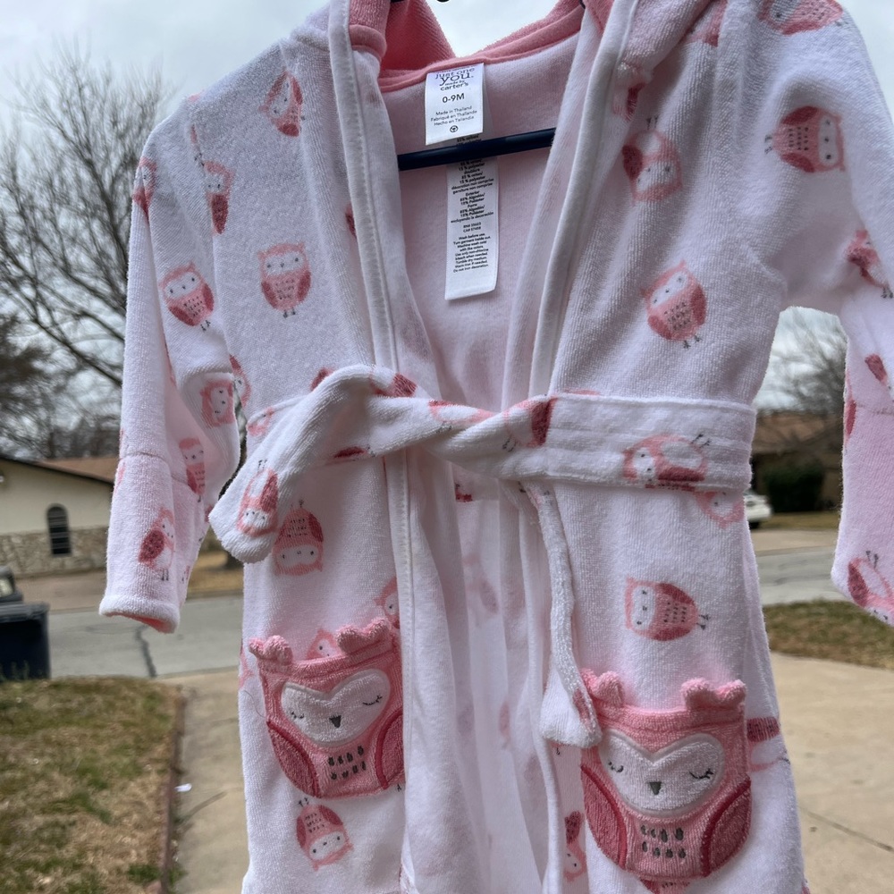 Baby girl bath robe
